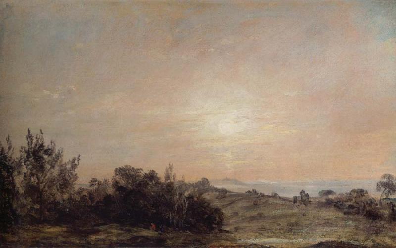 John Constable Hampstead Heath looking to Harrwo oil painting picture